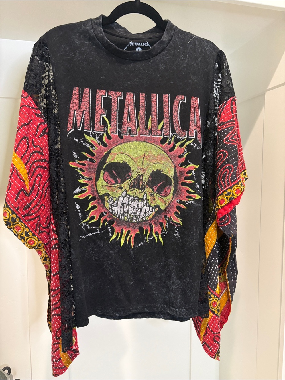 Metallica Kantha and Lace Upcycle